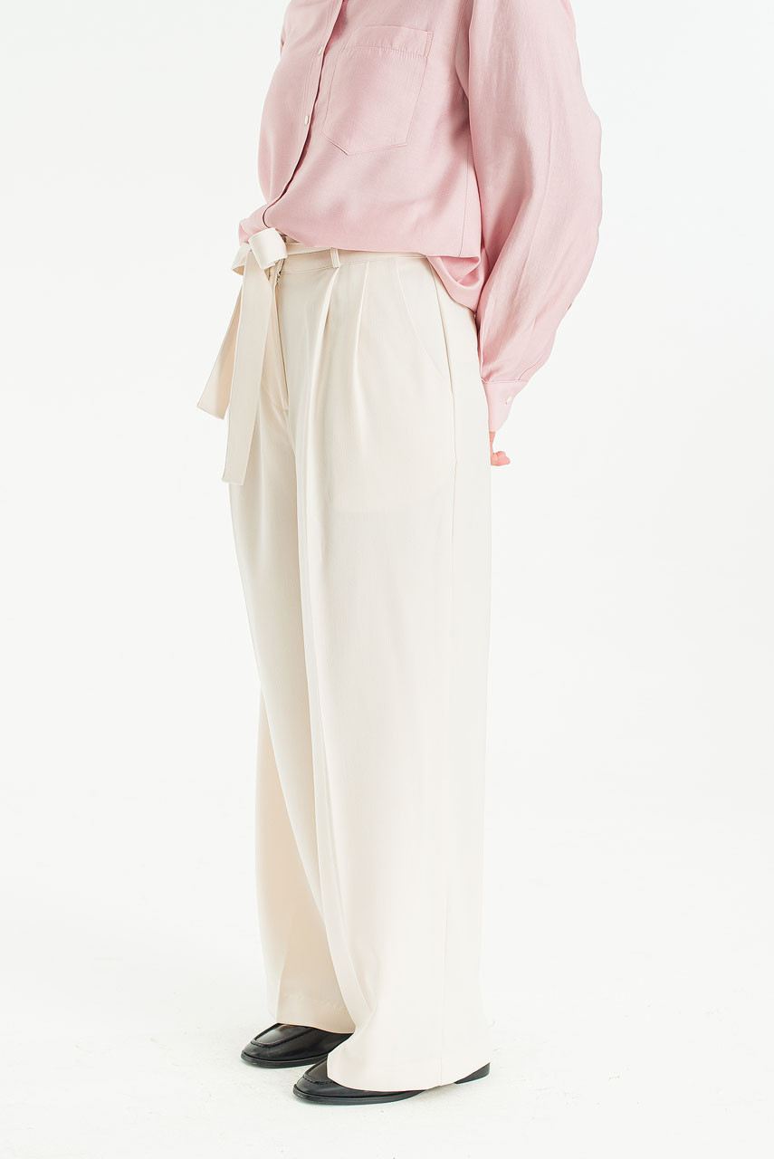 Autumn Belted Slacks, Ivory