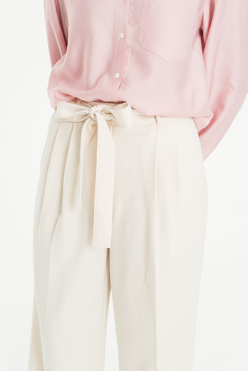 Autumn Belted Slacks, Ivory