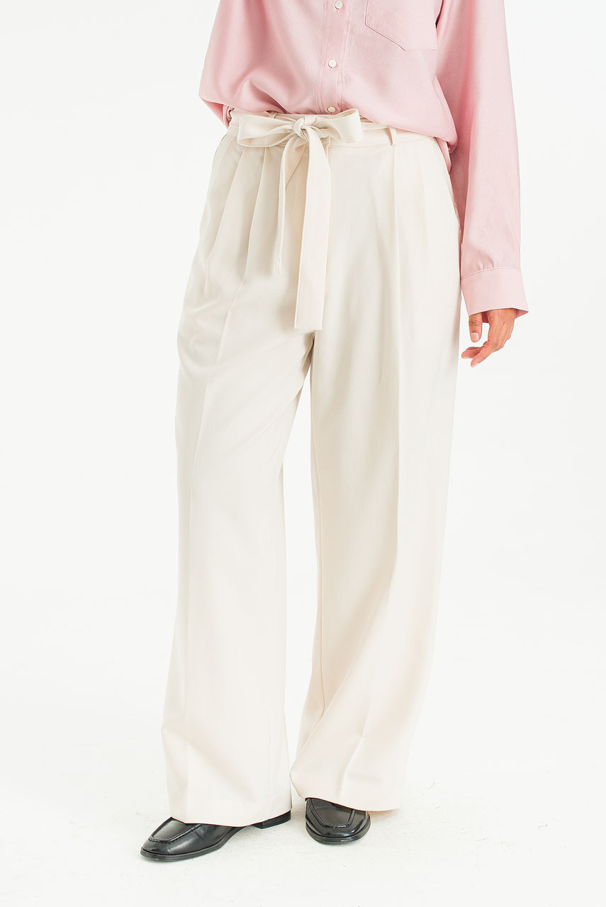 Autumn Belted Slacks, Ivory