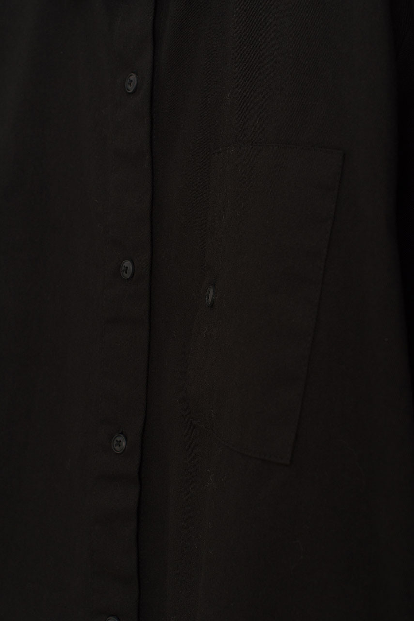 Oxford Mini Shirt Dress, Black