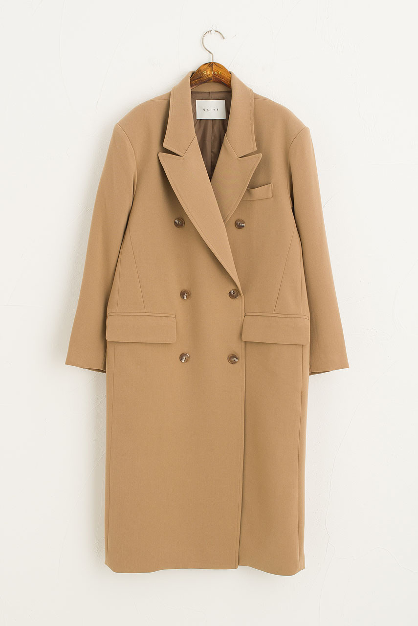 Tomo Double Light Weight Coat, Sand