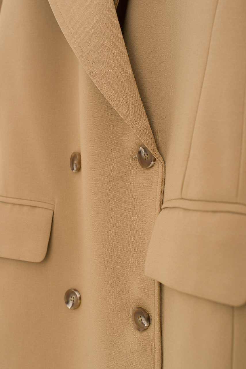 Tomo Double Light Weight Coat, Sand