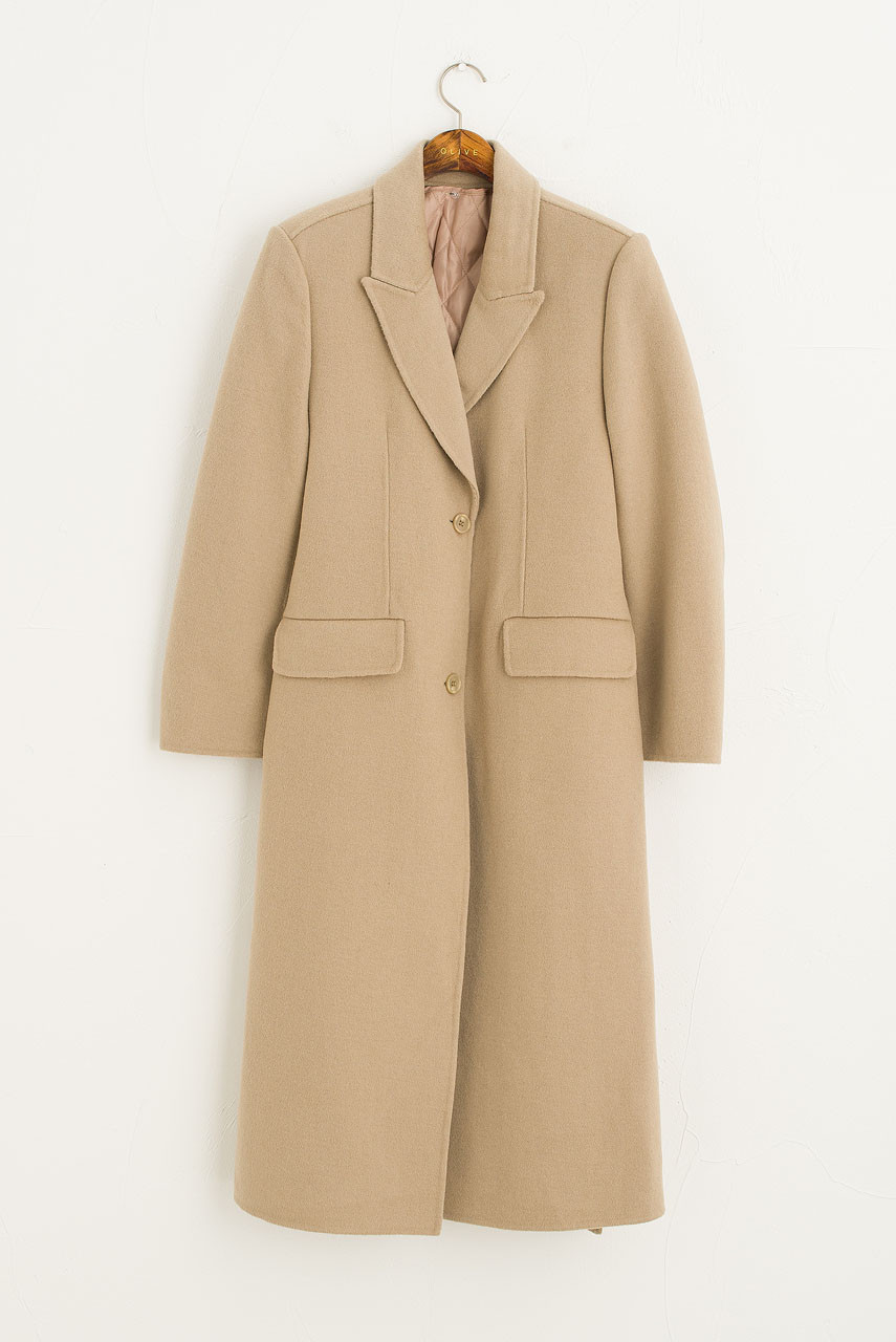 Ella Double button Seamless coat, Sage