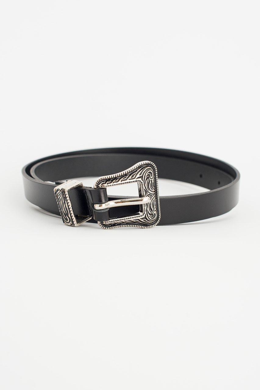 Menswear | Jesse Leather Belt, Black
