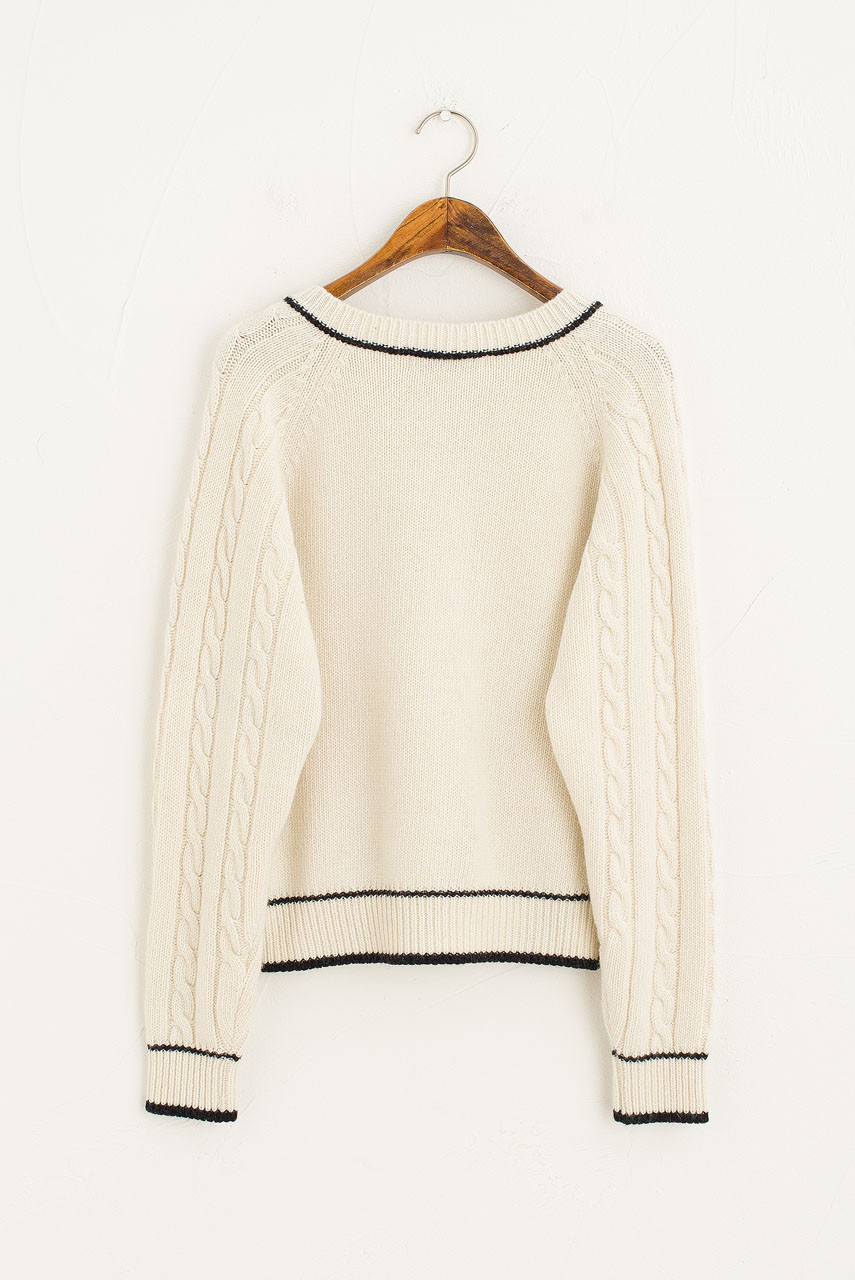 Fisher Button Jumper, Ivory