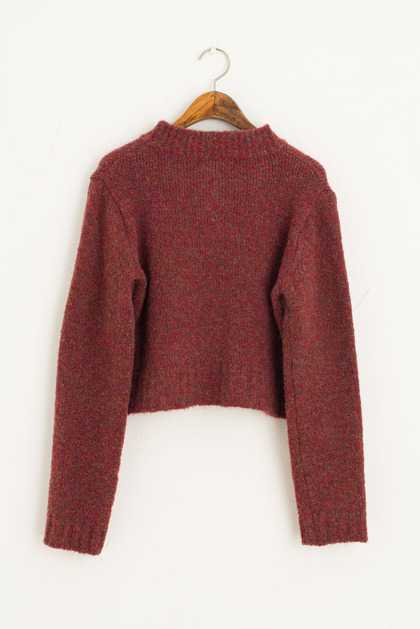 Hana Mini Crop Cardigan, Hibiscus
