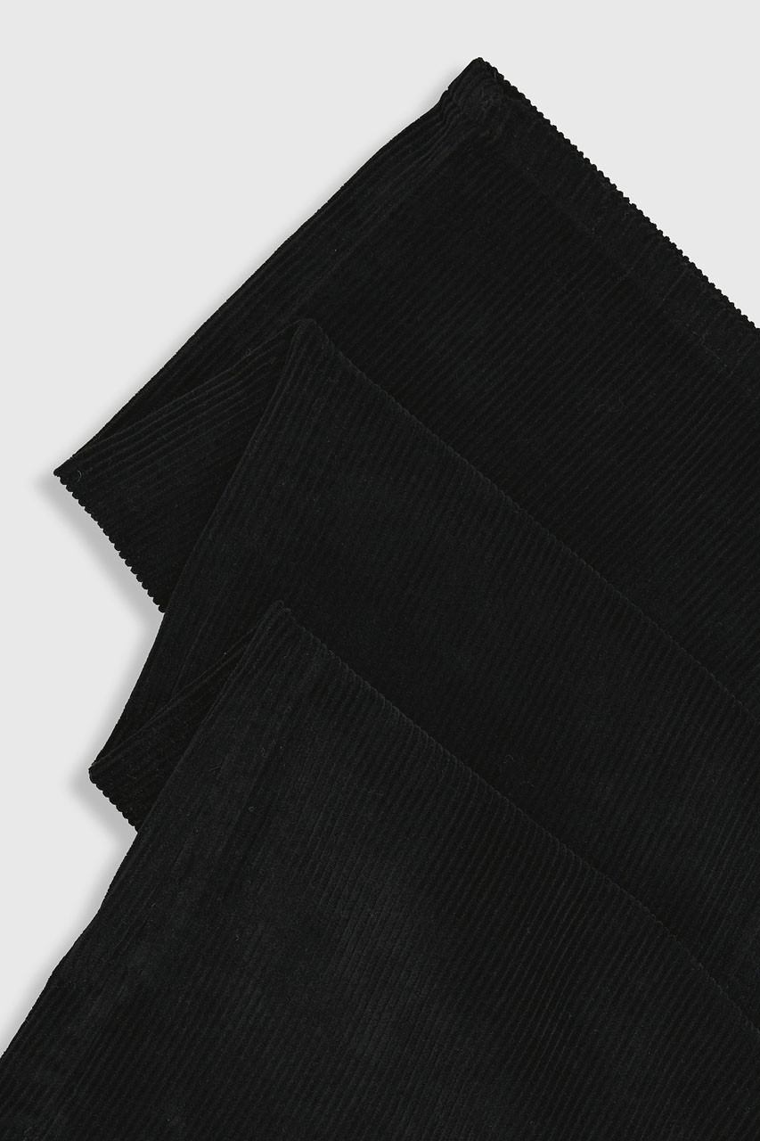 Tomo Colour Cord Pants, Black