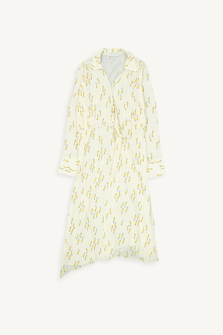 Yumi Flower Wrap Dress, Ivory