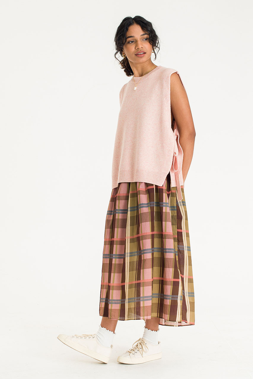 Side Ribbon Vest, Pink