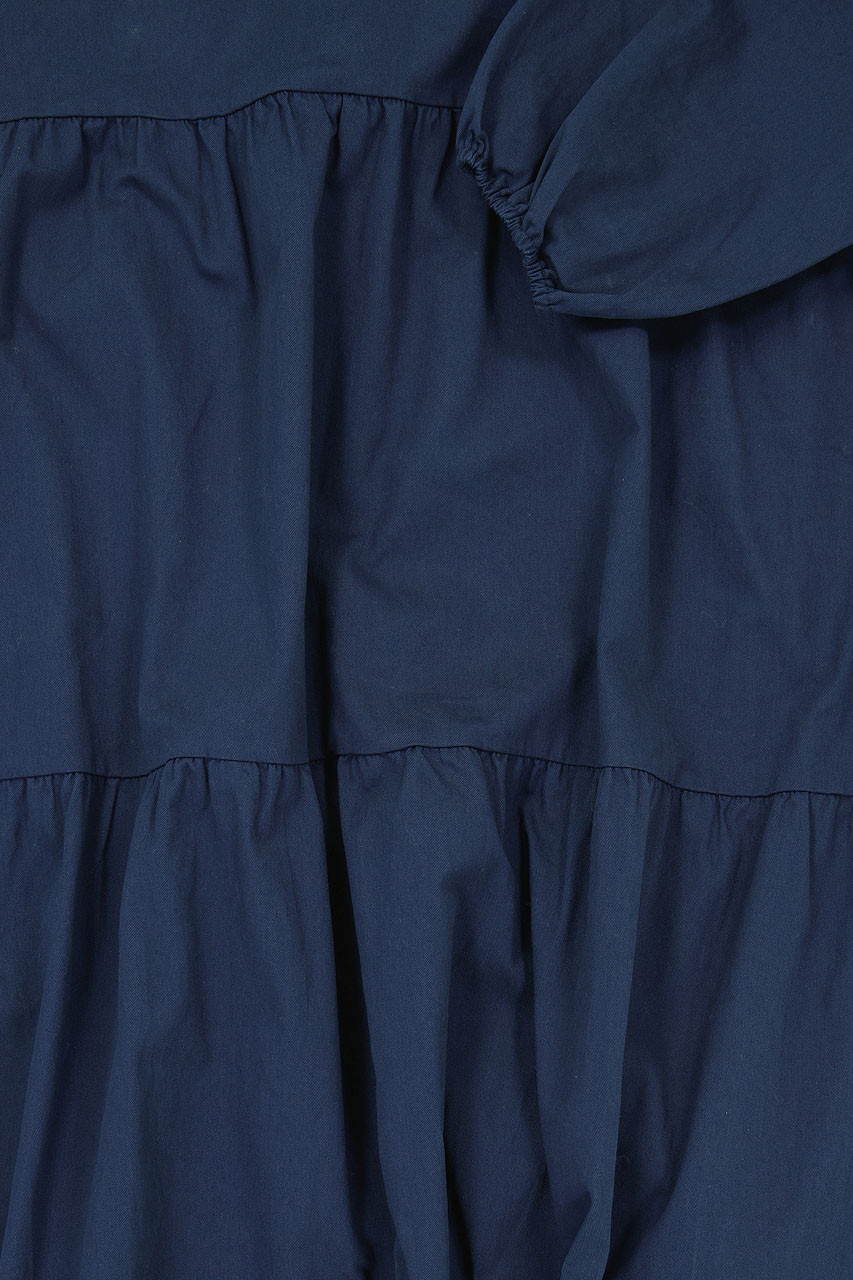 Leon Long Tiered Dress, Navy
