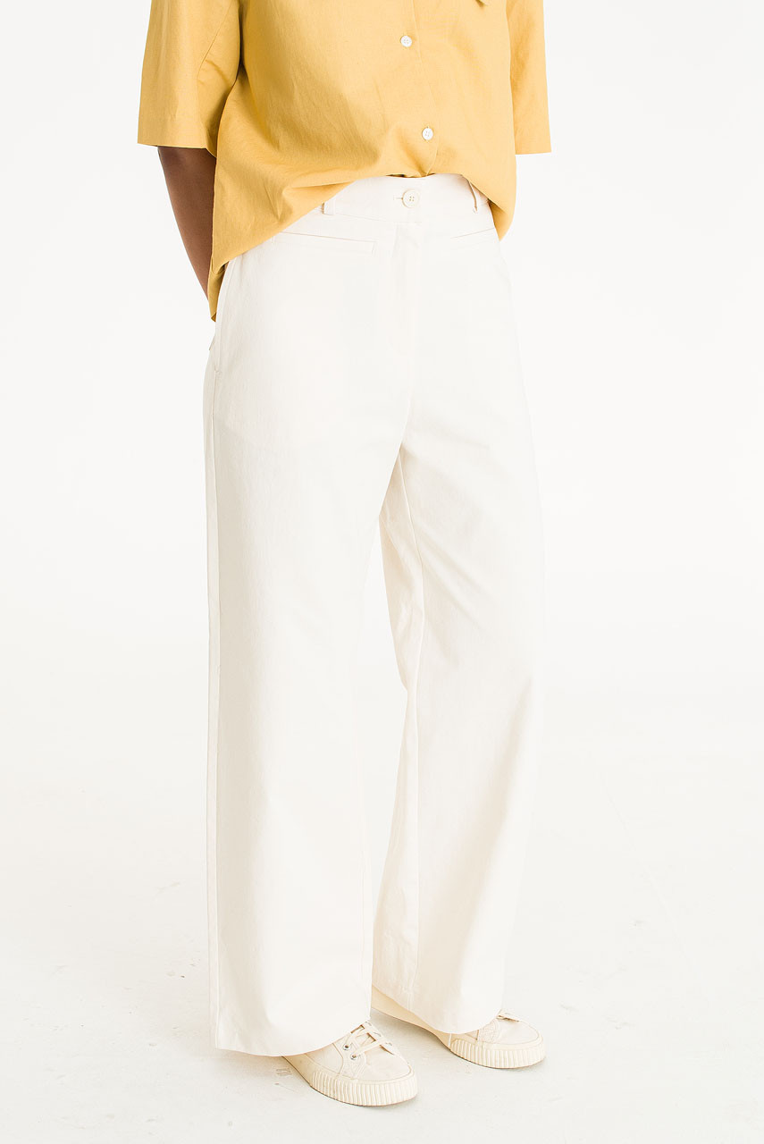 Jina Cotton Pants, Cream