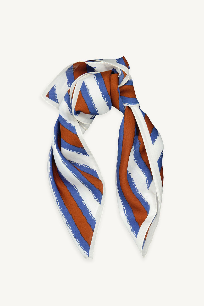 Brush Stroke Scarf, Blue