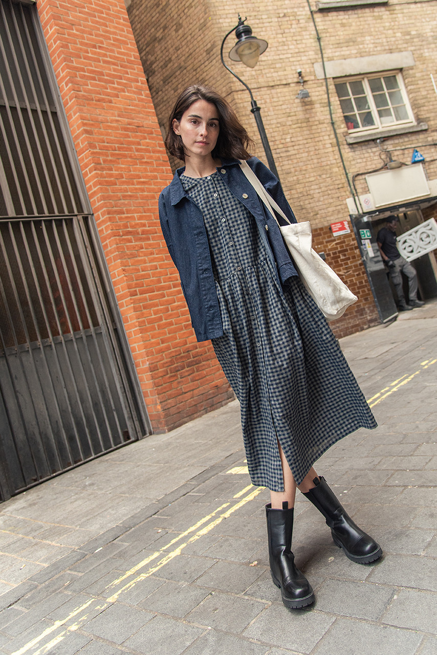 Tomo Boyfit Denim Jacket, Mid Blue