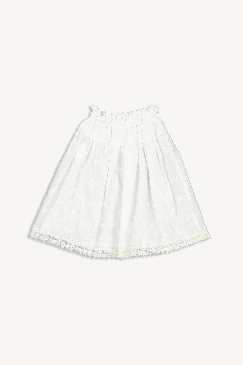 Mini Olive | Moco Lace Skirt, Ivory