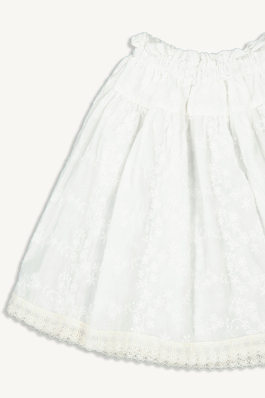 Mini Olive | Moco Lace Skirt, Ivory