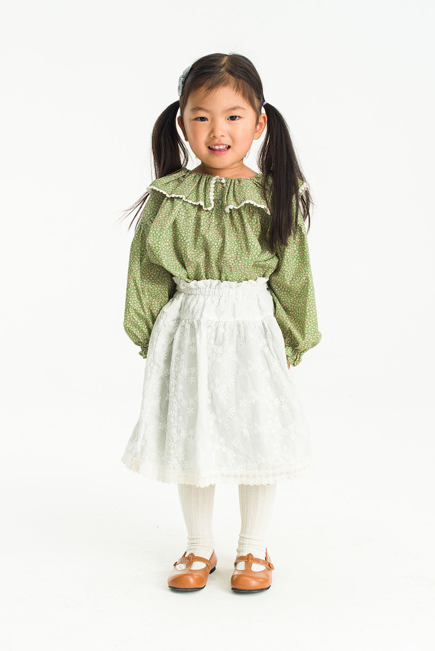 Mini Olive | Wild Flower Dress, Green