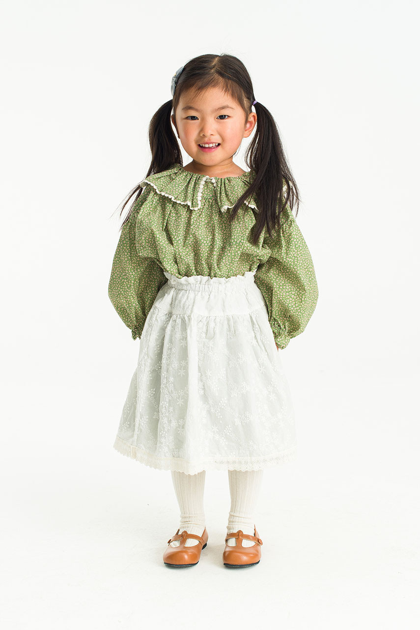 Mini Olive | Wild Flower Dress, Green