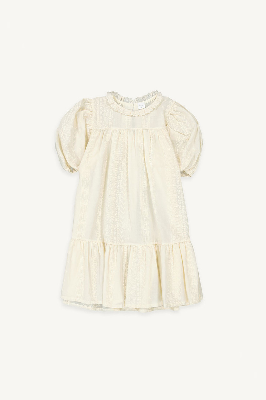 Mini Olive | Cotton Lace Dress, Ivory