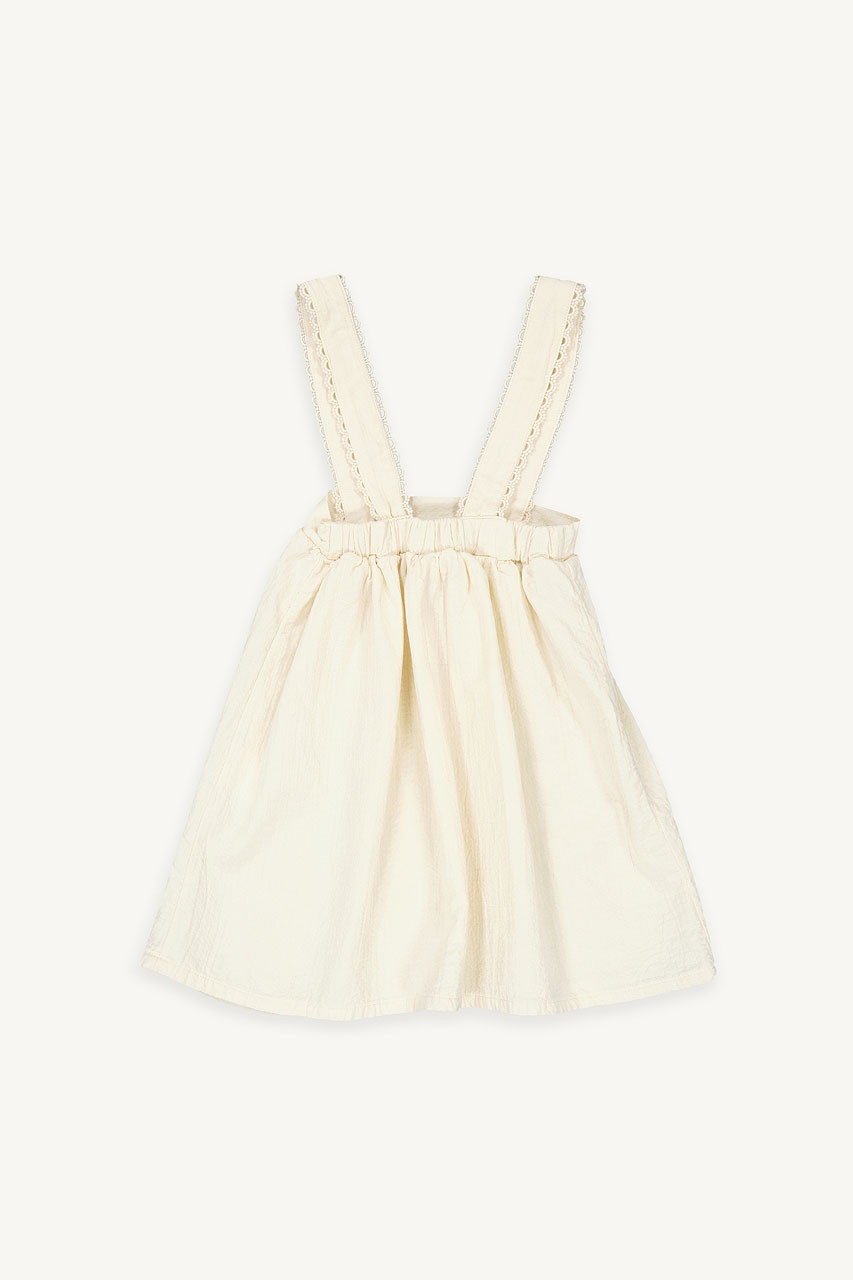 Mini Olive | Dana Pinafore Dress, Ivory