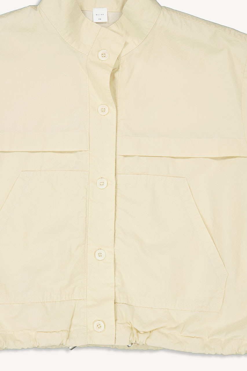 Mini Olive | Spring Wind Jacket, Vanilla