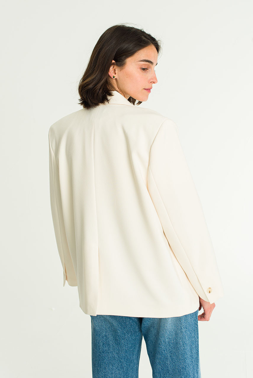 Josie Buttoned Jacket, Ivory