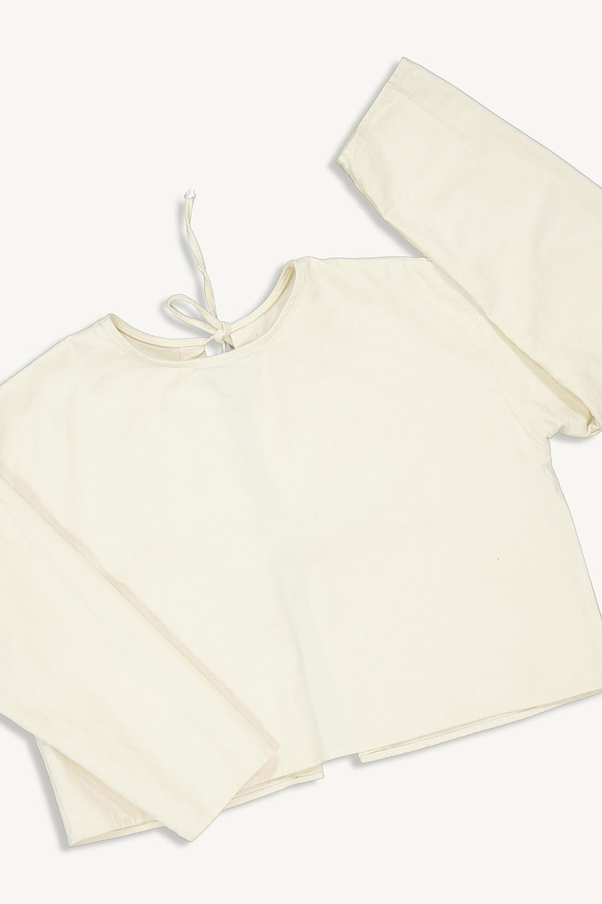 Two Way Ribbon Blouse, Ivory
