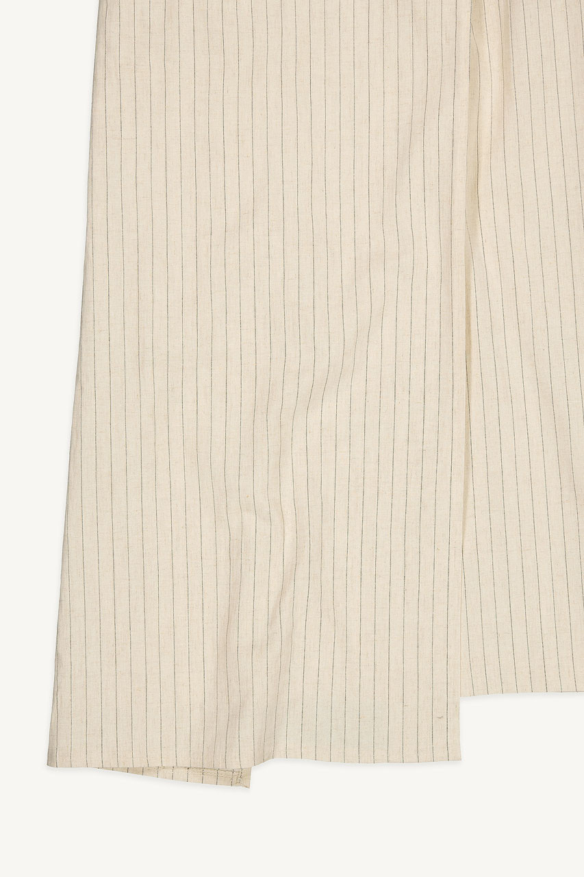 Jane Stripe Linen Skirt, Beige