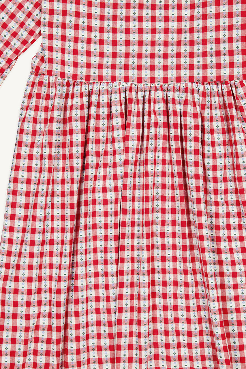 Violet Embroiderd Dress, Red