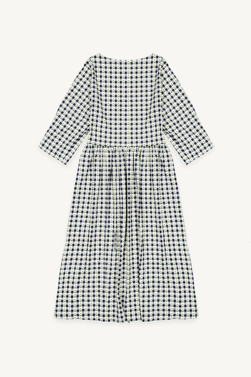 Violet Embroiderd Dress, Navy