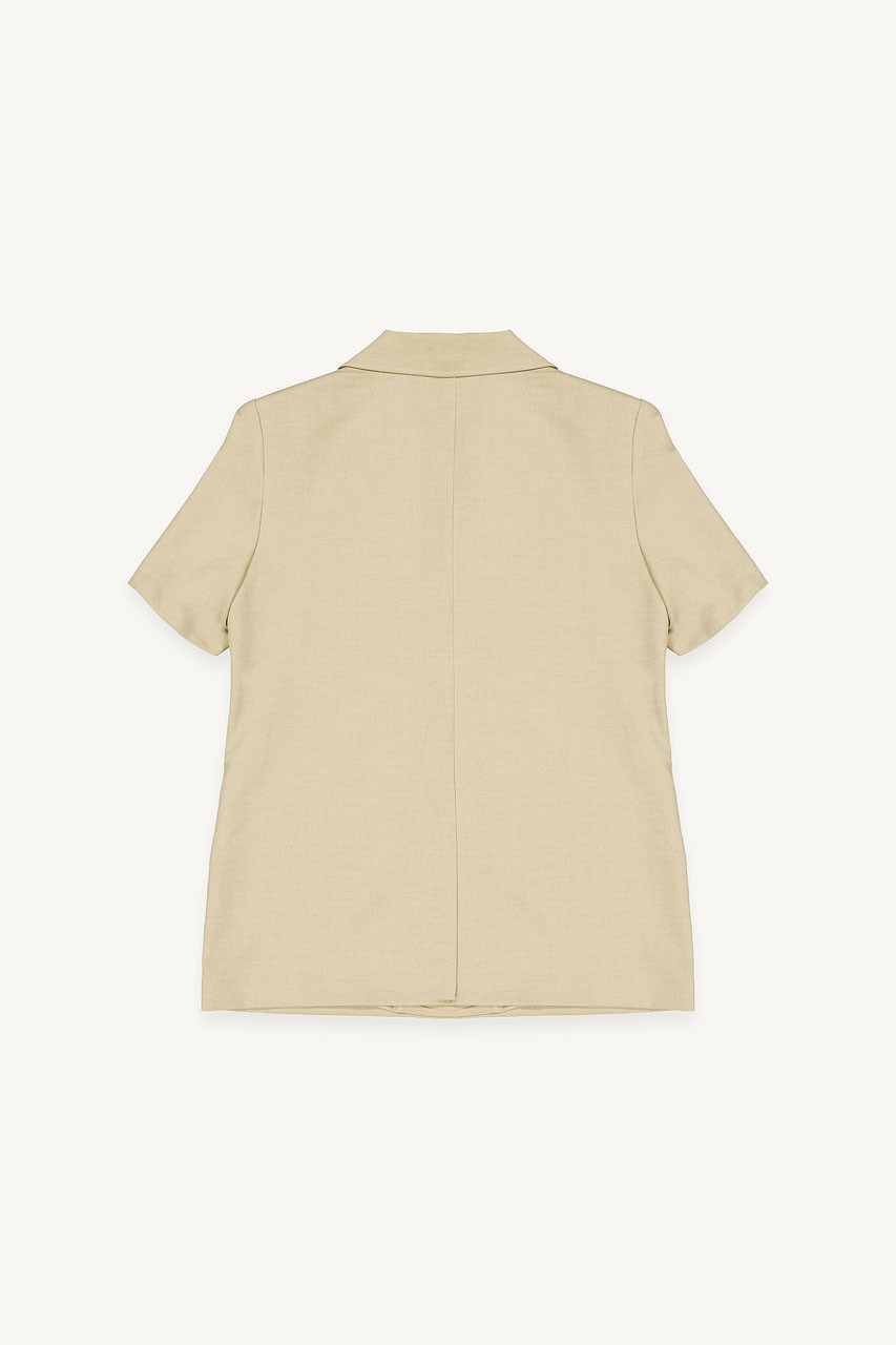 Muse Short Sleeve Jacket, Beige