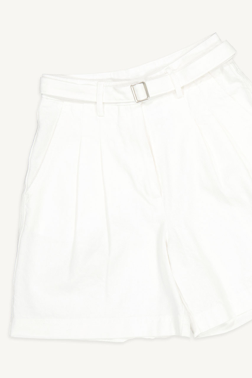 Zadie Belted Short, White