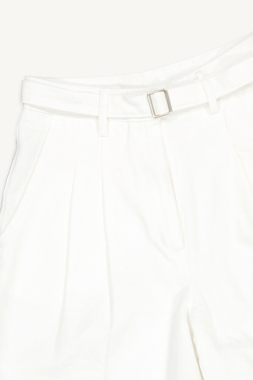 Zadie Belted Short, White