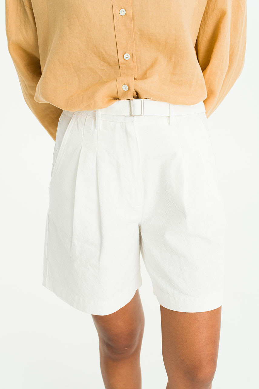 Zadie Belted Short, White
