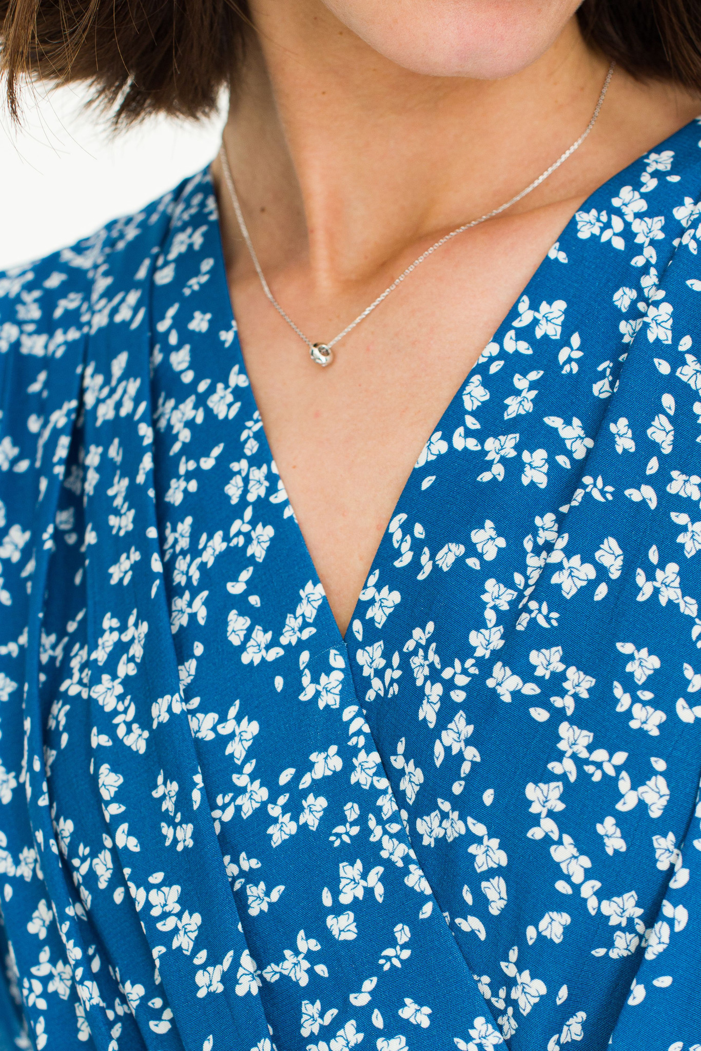 Tiny Circle Point Necklace, Sterling Silver