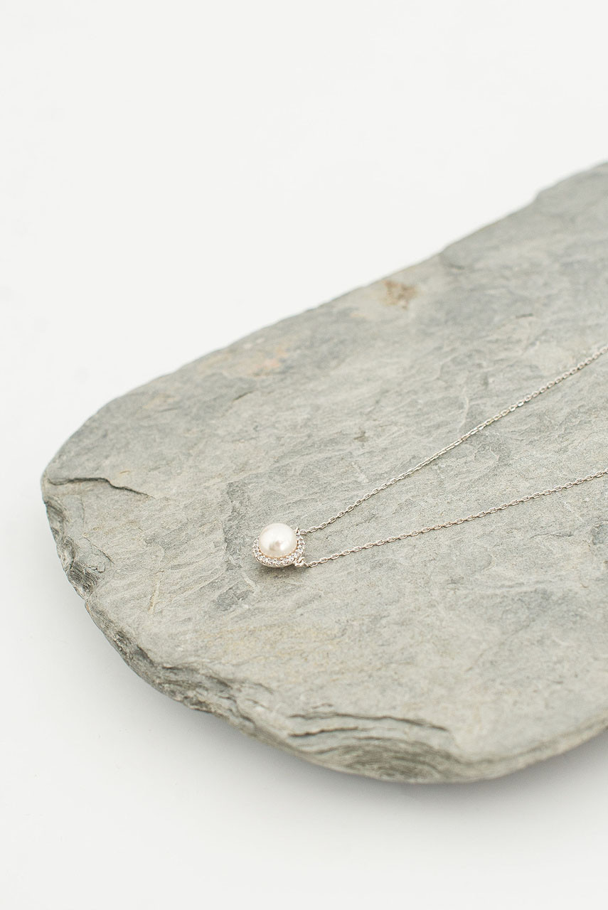 Nelliana Pearl Necklace, Sterling Silver