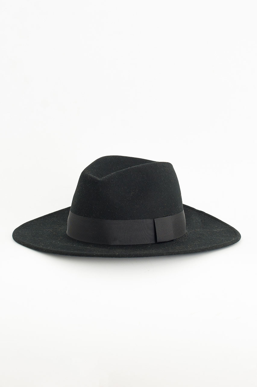 Aki Felt Fedora, Black