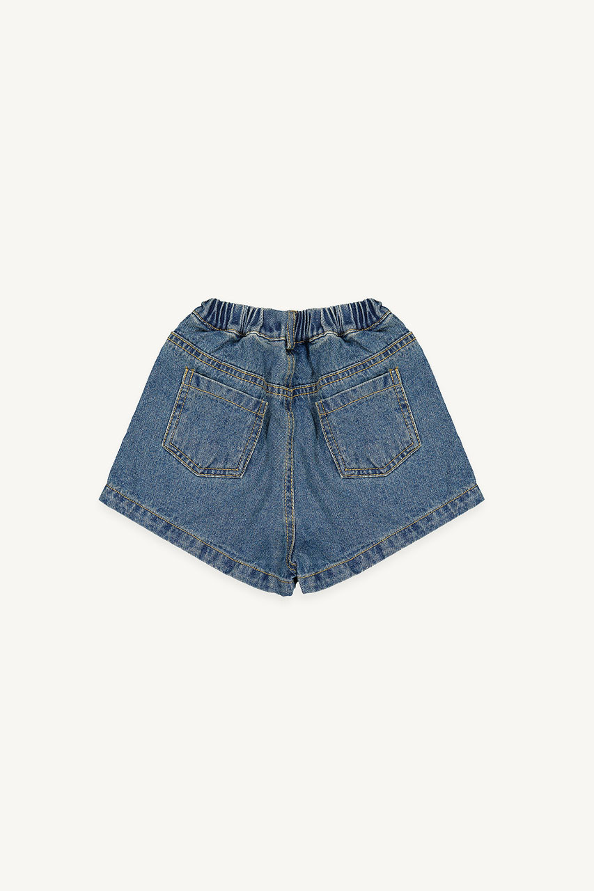 Mini Olive | Yuha Denim Short, Mid Blue