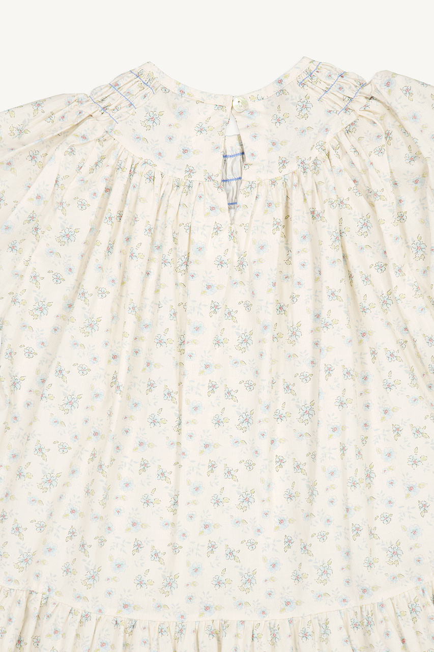 Mini Olive | Jane Flower Dress, Blue