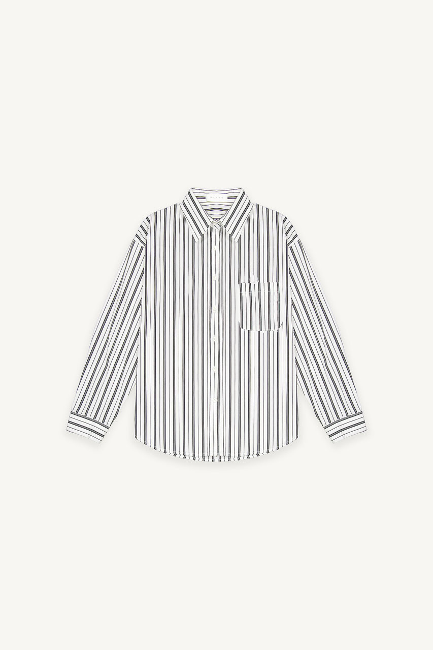Rosa Pin Stripe Shirt, Black