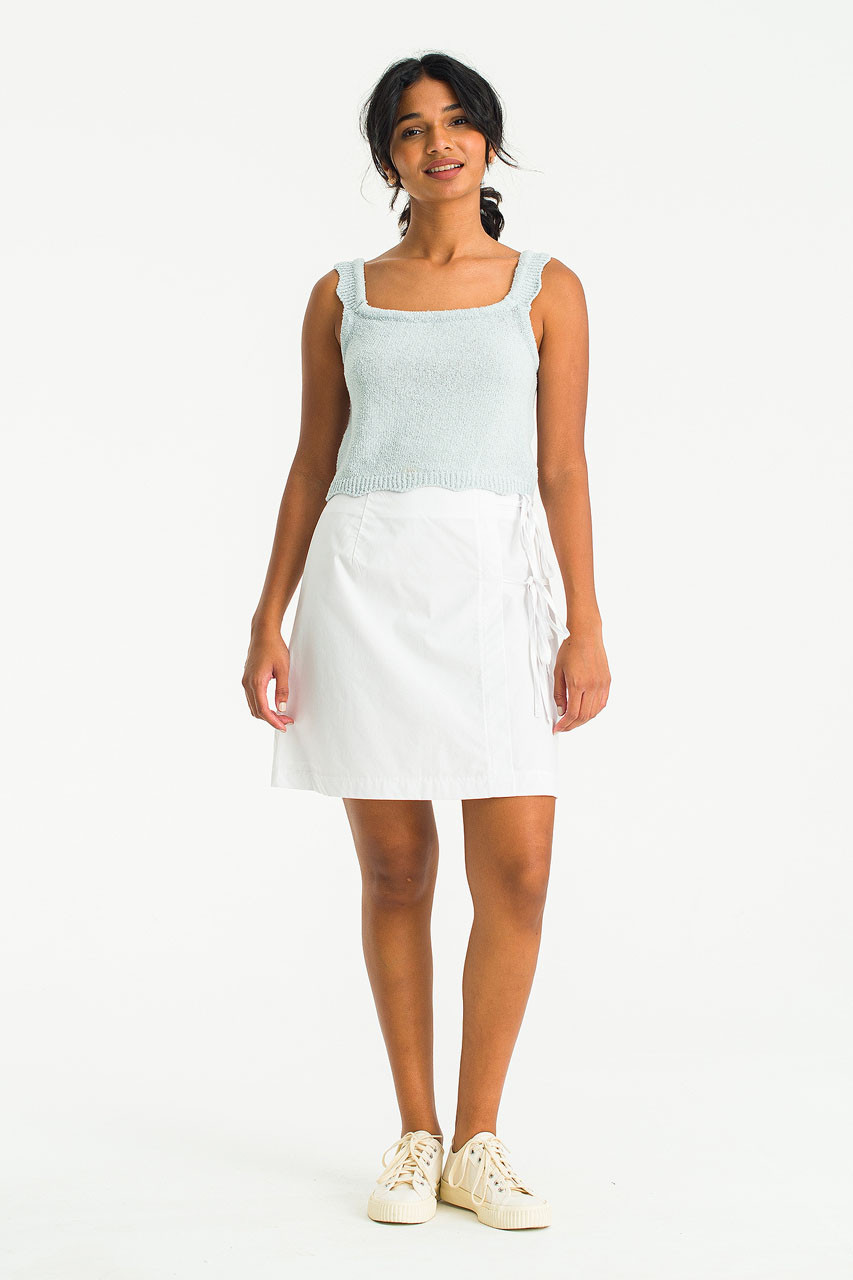 Knitted Crop Vest, Blue