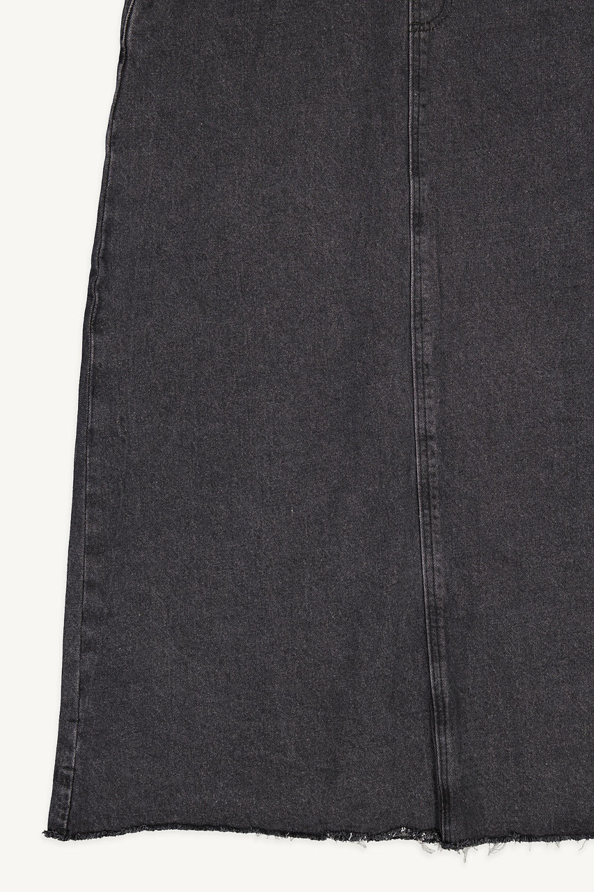 Jisu Denim Pinafore Dress, Black