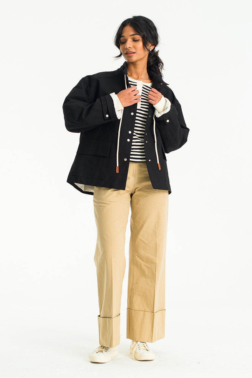 Soya Cotton Field Jacket, Black