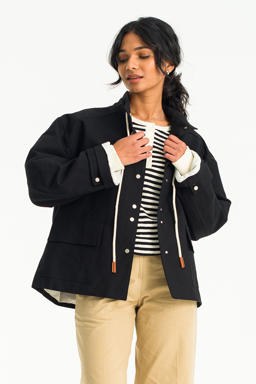 Soya Cotton Field Jacket, Black