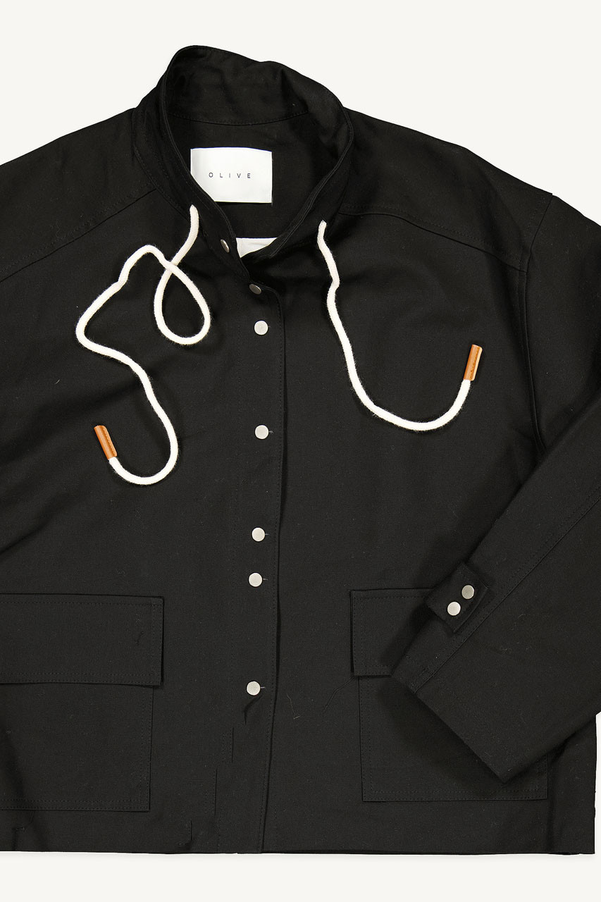 Soya Cotton Field Jacket, Black
