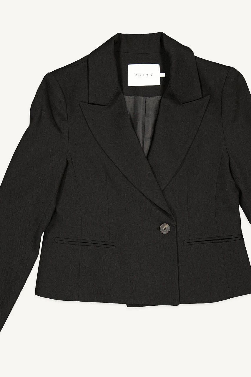 Mya Crop Jacket, Black