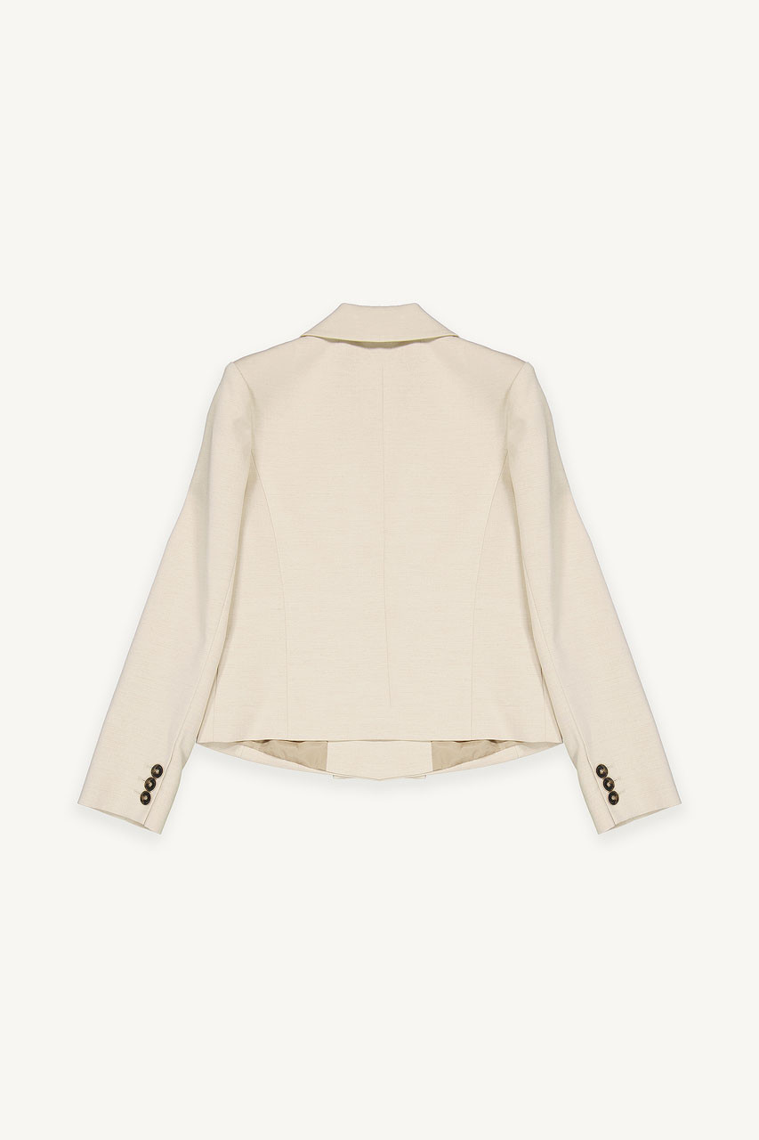 Mya Crop Jacket, Beige