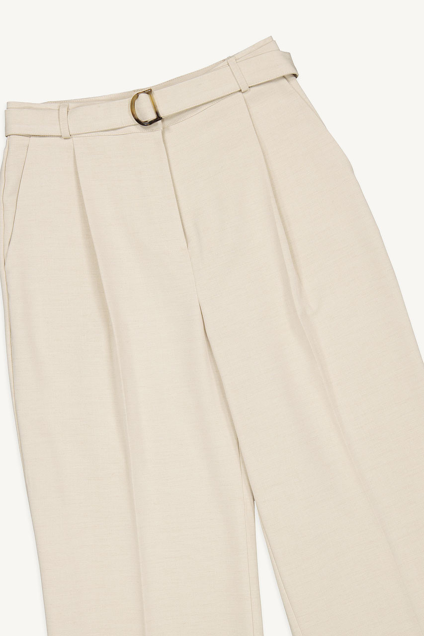 Mya Low Rise Slacks, Beige