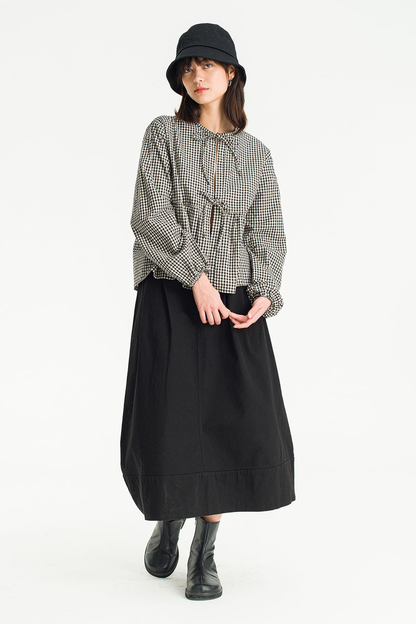 Takako Ribbon Blouse, Gingham