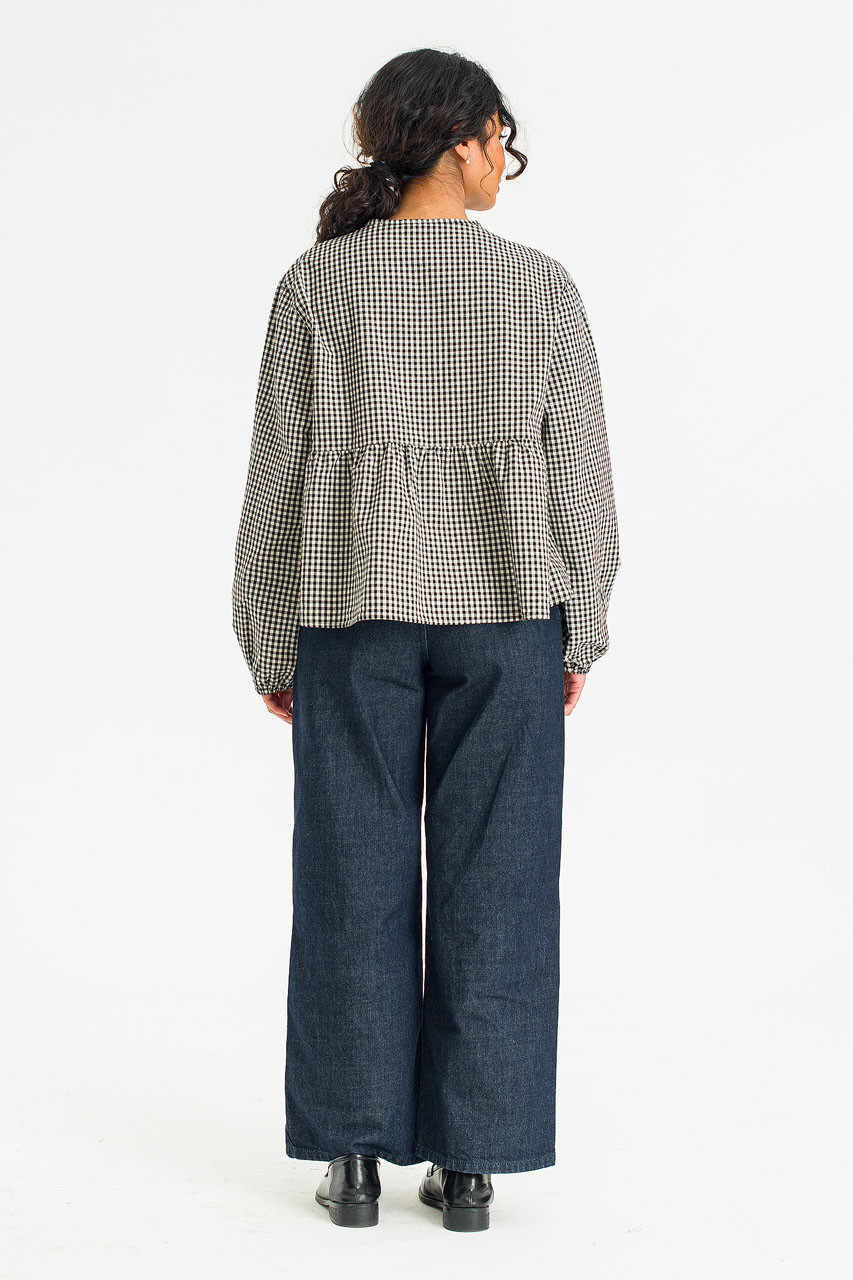 Takako Ribbon Blouse, Gingham