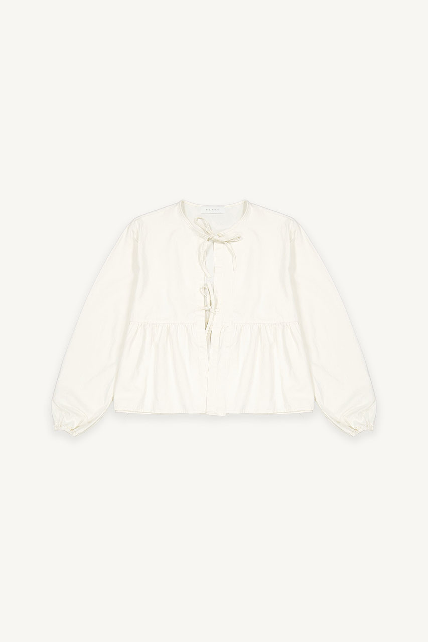 Takako Ribbon Blouse, Ivory